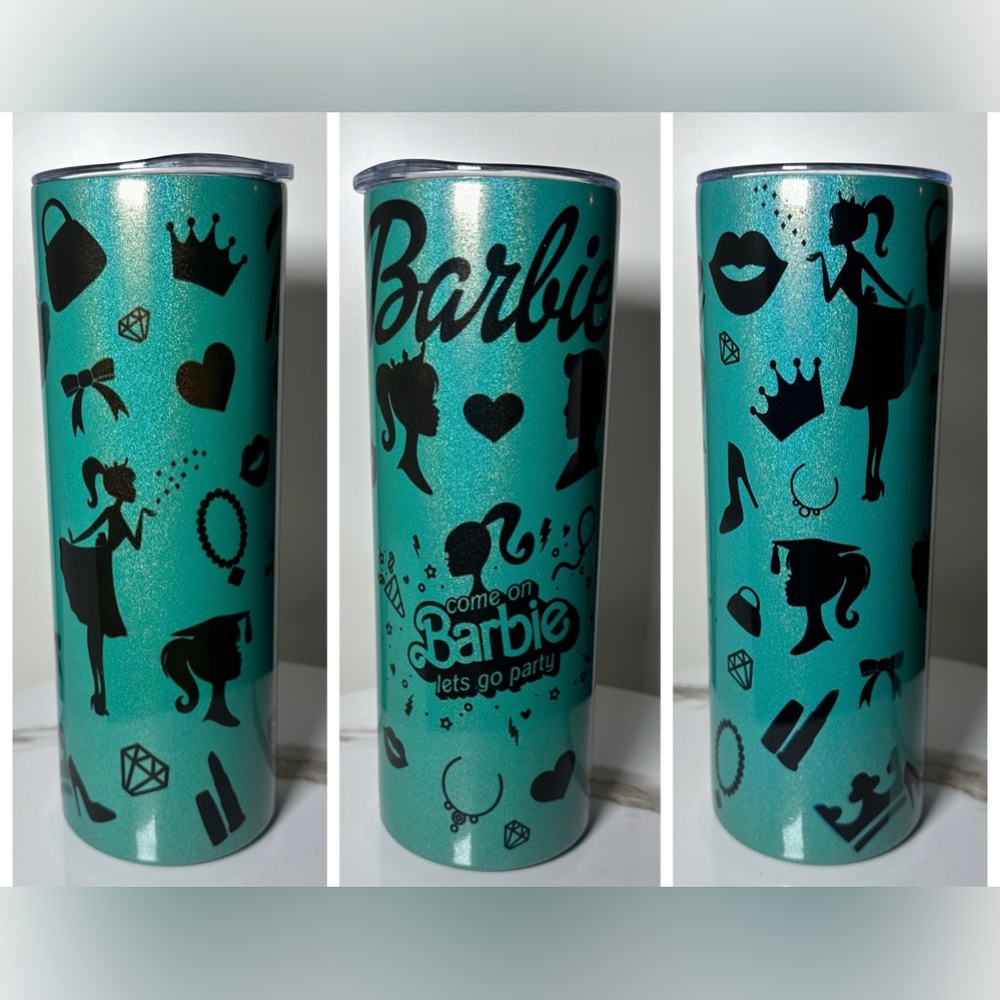 20oz green glitter, Barbie Tumblr